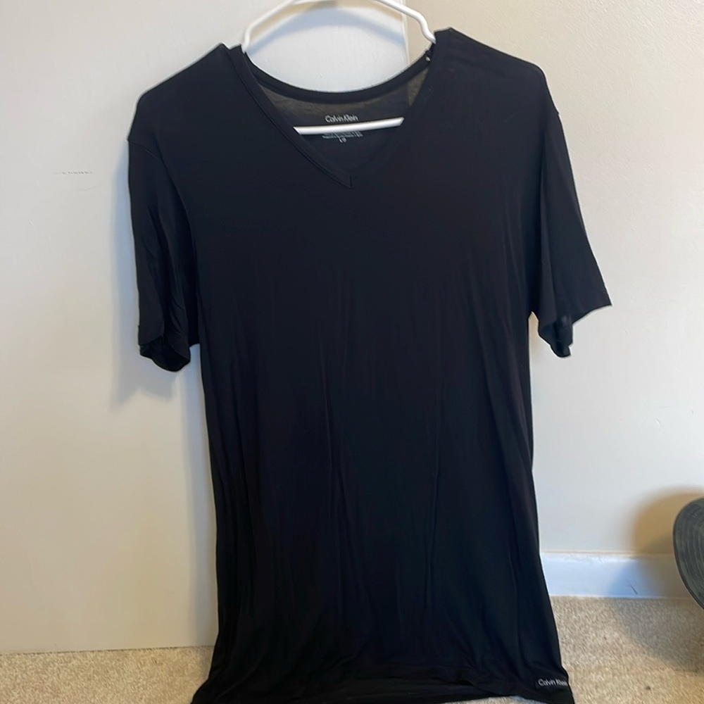 Black V Neck T Shirt